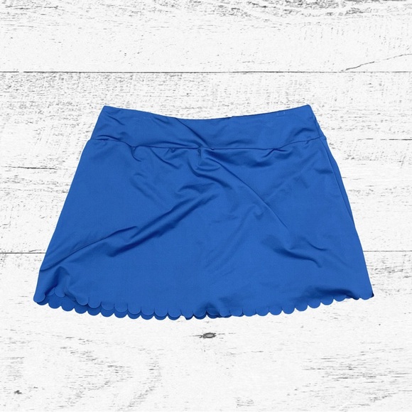 Crown & Ivy Blue Scalloped Skort - Picture 2 of 3